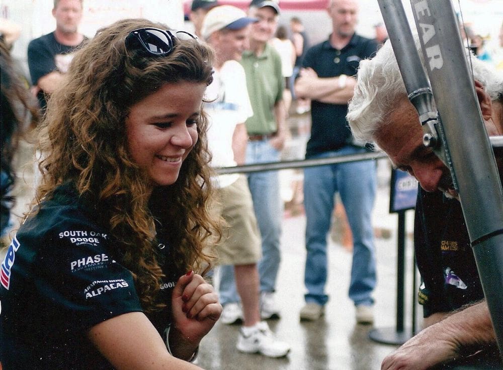 New team owner Krista Baldwin and her grandfather, Chris Karamesines, bridge the generation gap as they work together on what used to be his Top Fuel operation. 