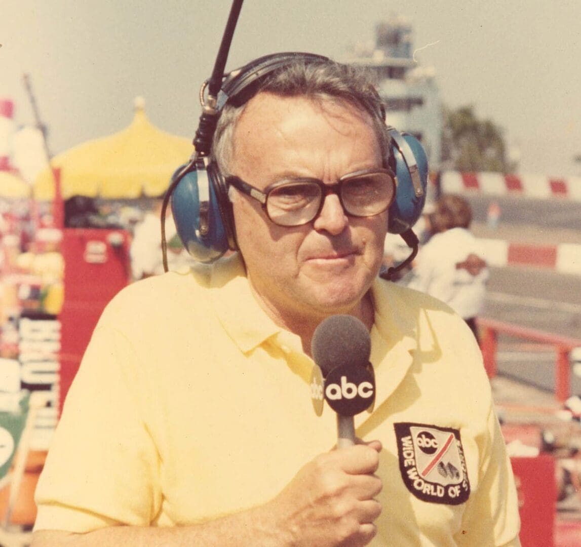 Chris Economaki played a huge role in introducing millions of sports fans to drag racing through ABC-TV's "Wide World of Sports" program. (Photographer unknown to Thoughts Racing)