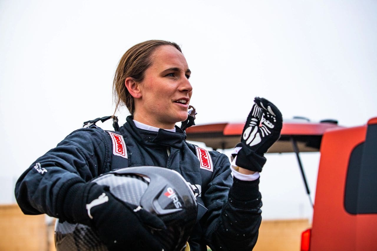 Australian Molly Taylor, of the winning Rosberg X Racing team, said the action definitely was extreme in the new series' opener.  (Photo by Eder Fernandez, courtesy of Extreme E Series)