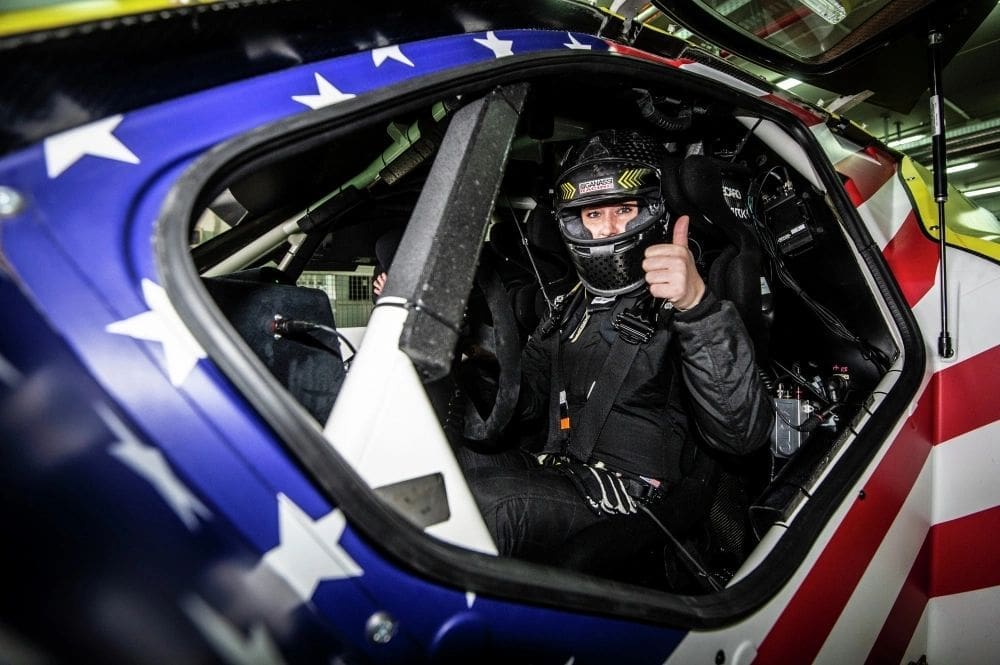 California Sara Price is ready to rock in the Chip Ganassi Racing GM Hummer EV. She and partner Kyle LeDuc are the lone American racers in the Extreme E Series. (Photo by Charly Lopez, courtesy of Extreme E)