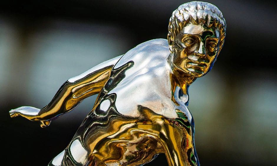 The BorgWarner Trophy is iconic in the sports world, but BorgWarner also likes to honor the engineering accomplishments behind the performance. The company is a sponsor of the Louis Schwitzer Award. (Photo courtesy of the NTT IndyCar Series)