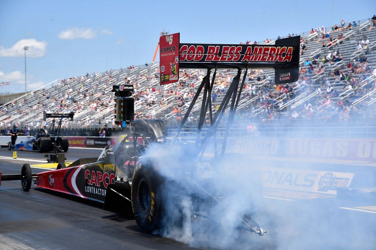 Lucas Oil Raceway at Indianapolis has been open to spectators, though few, since the 2020 season resumed. (Photo by Ron Lewis)